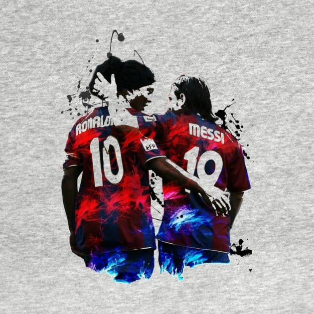 Illustration Messi And Ronaldinho by ivonlionard